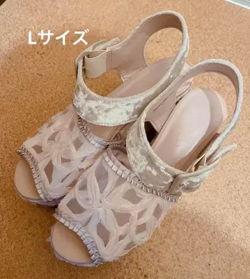 메리제니 merry jenny 튤 벨로아 통굽 샌들 L 사이즈