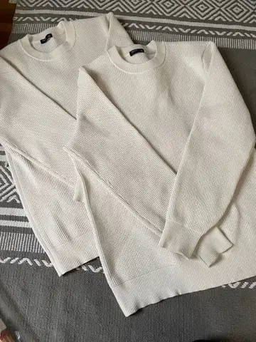 IGNIO i-HEAT 화이트 스웨터 M 2개 커플룩