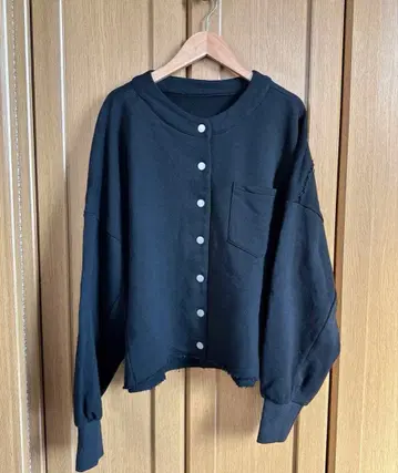 Wayswil 오버 사이즈 블랙 가디건 돌먼