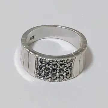 기분 좋은 가격 인하 블랙 다이아 실버 반지