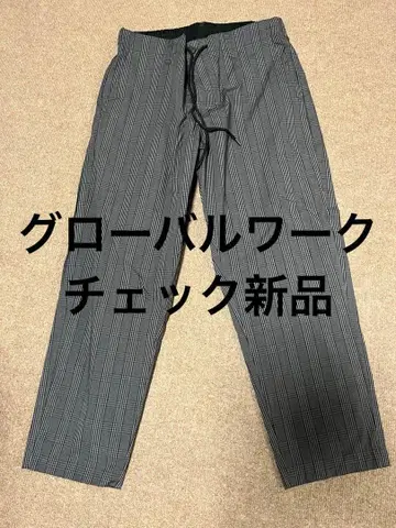 글로벌 워크 글렌체크 이지 팬츠 L 사이즈