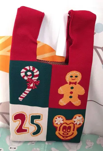 디즈니 리조트 크리스마스 2025 토트백 니트 미키