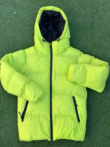 형광 그린 다운 자켓 사이즈 S