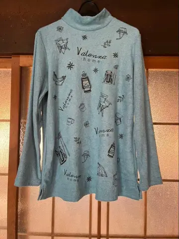 Valenza 긴팔 상의 스카이블루 프린트