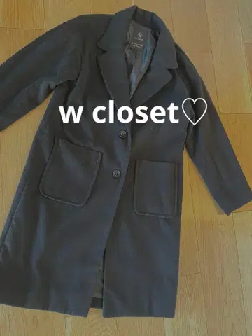 성숙/러블리 겨울 w closet 블랙 롱 코트 멋진 데이트