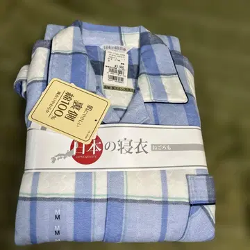 미사용 새상품 일본 잠옷 파자마 남성용 신사 M 긴팔 롱 바지