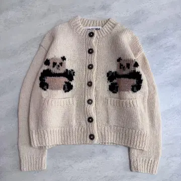 Iam PANDA 팬더 핸드 니트 가디건