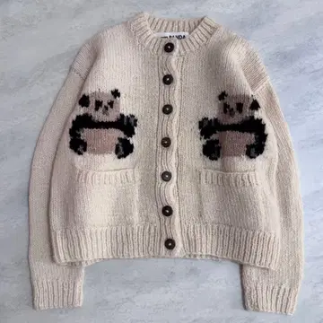 Iam PANDA 팬더 핸드 니트 가디건