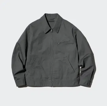 [ 새상품 ] 유니클로 집업 블루종 다크 그레이 L 사이즈 택 포함