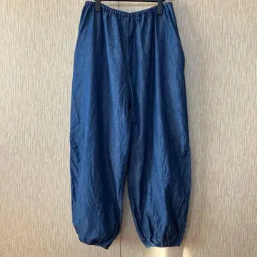 미즈이로 인드 데님 드로우 스트링 볼륨 팬츠