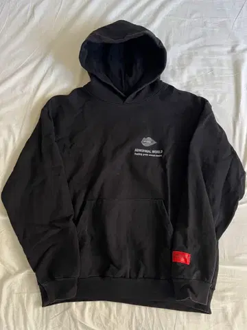 레어 ABNORMAL WORLD 블랙 후드티