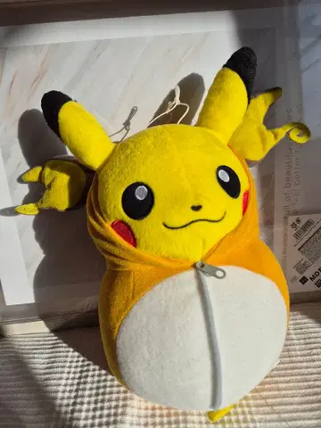 피카츄 후드 부착 봉제 인형 약 30cm