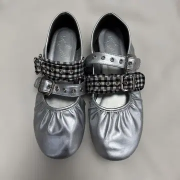 merry jenny 멜리제인 체크 벨트 발레 슈즈 M 사이즈