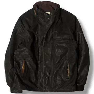 LONE PINE 가죽 자켓 44 천연 가죽 안감 울 혼방