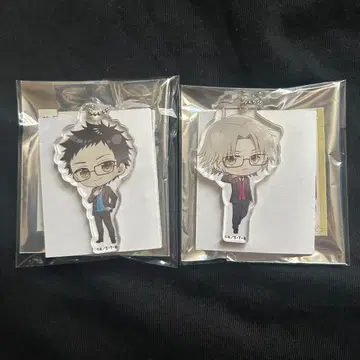 고쿠데라 야마모토 푸치초코 아크릴 키링 안경&수트 ver.