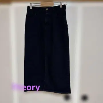 띠어리 블랙 데님 롱 스커트 새상품급!