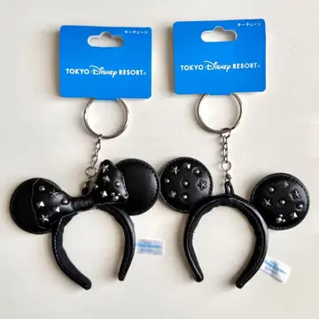 미키 미니 머리띠 키체인 2개 세트