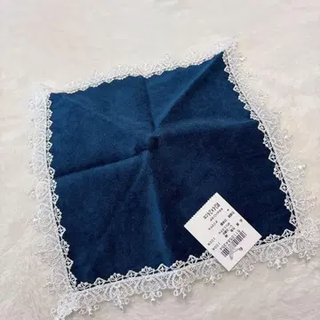 치카자와 레이스 크라운 네이비 레이스 손수건