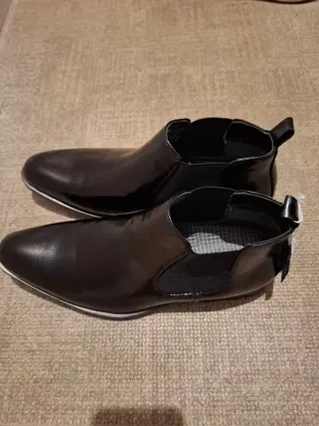 S-MAKE 블랙 사이드 고어 부츠 28.0cm