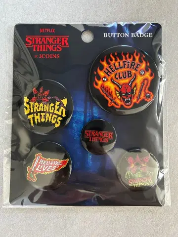 기묘한 이야기 x 3coins 버튼 배지 3개 세트