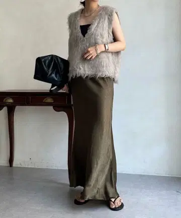 DouDou 샤기 니트 베스트