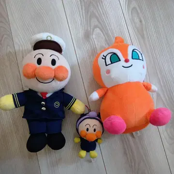 호빵맨, 짤랑이 봉제 인형 3개 세트 뮤지엄 한정판 포함