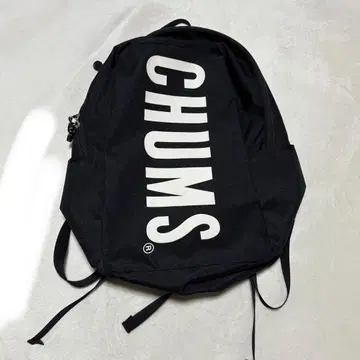 y120707 CHUMS 백팩 블랙 심플 로고