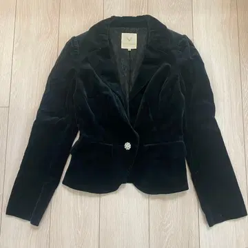 바닐라 컨퓨전 벨로아 테일러드 자켓 블랙