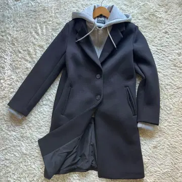 컨디션 최상 ZARA 탈부착 후드 대비 체스터 코트