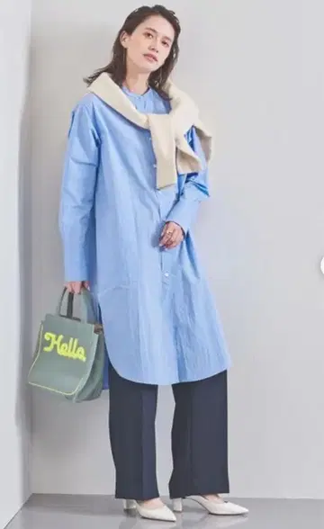 united arrows 셔츠 원피스 라이트 블루