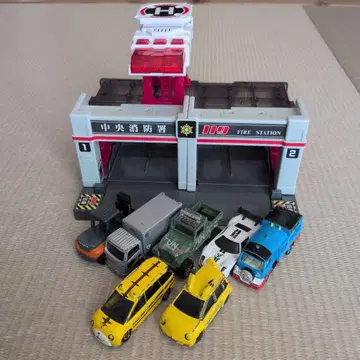 토미카 타운 빌드 시티 사운드 라이트 소방서 토미카 덤 포함