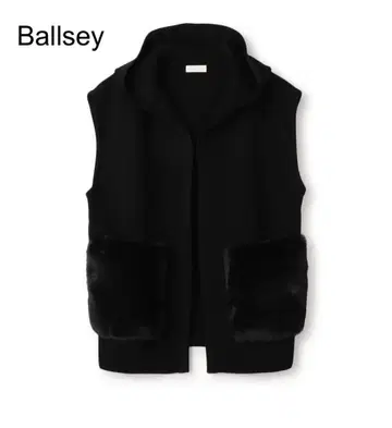 Ballsey 울 폴리에스테르 밀라노 리브 후디 베스트