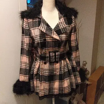 유메텐보 체크 코트