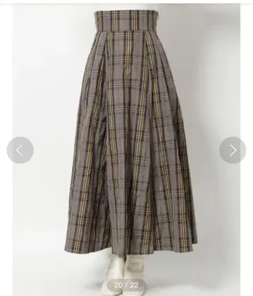 MERCURYDUO 메모리 타프타 백 레이스업 체크 스커트