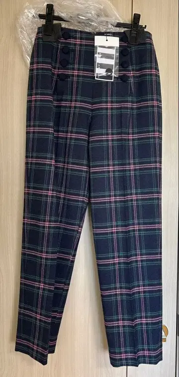 NAVY PLAID PANTS 보더스 앳 발코니 36 팬츠
