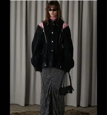 PRANK PROJECT 지퍼 데님 셔츠 블루종 black