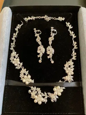 브라이덜 액세서리 목걸이 귀찌 세트