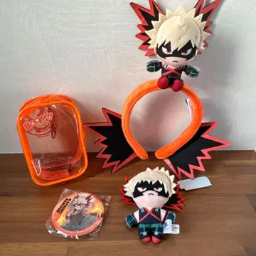 나의 히어로 아카데미아 바쿠고 카츠키 USJ 머리띠 봉제 인형 캔뱃지