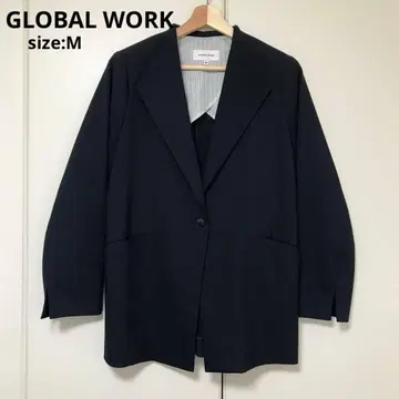 GLOBAL WORK 노카라 자켓 네이비 M