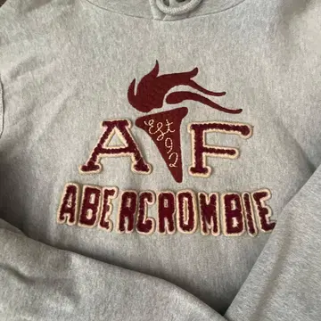 Abercrombie & Fitch 그레이 후드 부착 후드티 L
