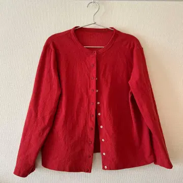 나카가와 마사시치 상점 스냅 후크 가디건 [ 주홍 ]