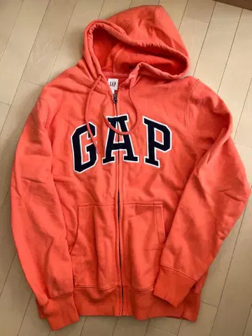 GAP 오렌지 풀 집업 후드티 ( S )
