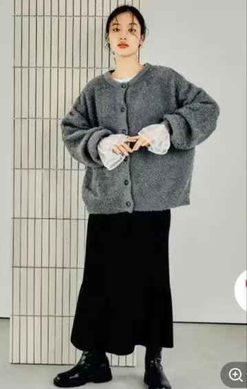 렙심 니트 가디건*플레어 스커트 [ 2세트 ]