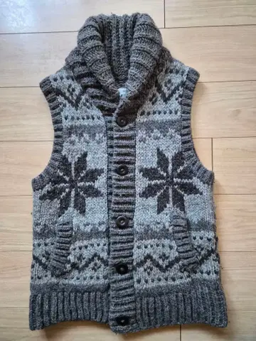 DUAL VOICE PRODUCT 후드 부착 니트 베스트 L 사이즈