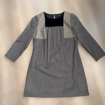 JOSEPH 그레이 블랙 무릎 기장 원피스