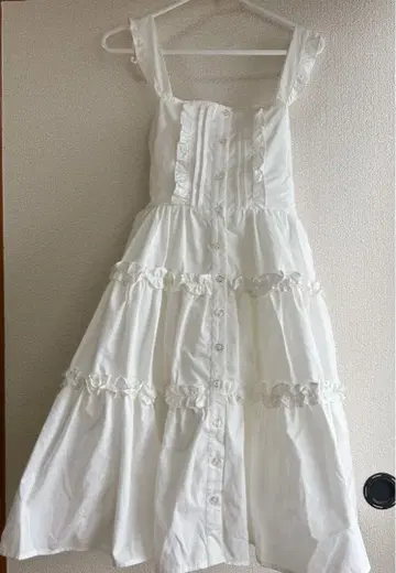 시마무라 x 마시로 아리스 오버롤 스커트 화이트 ( M 사이즈 )