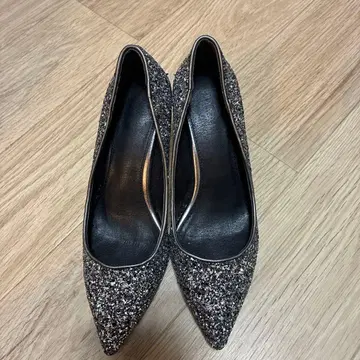 [RANDA] 글리터 하이힐 펌프스 블랙/실버 23.0cm