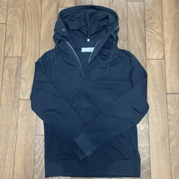 남성용 블랙 풀 집업 후드 부착 후드티