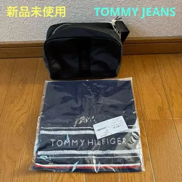 [ 신인 미사용 ] TOMMY JEANS 파우치 & 핸드 타월 2종 세트