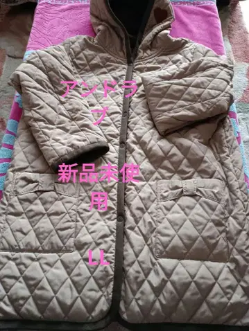안도라부 새상품 리버서블 퀼팅 코트 후드 부착 LL